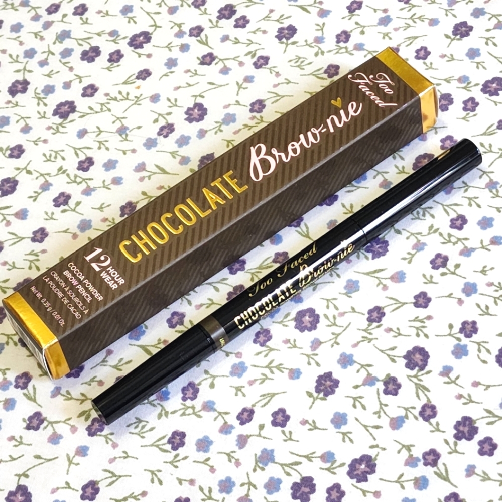 New Too Faced Chocolate Brow-nie Cocoa Powder Brow Pencil in deep brown